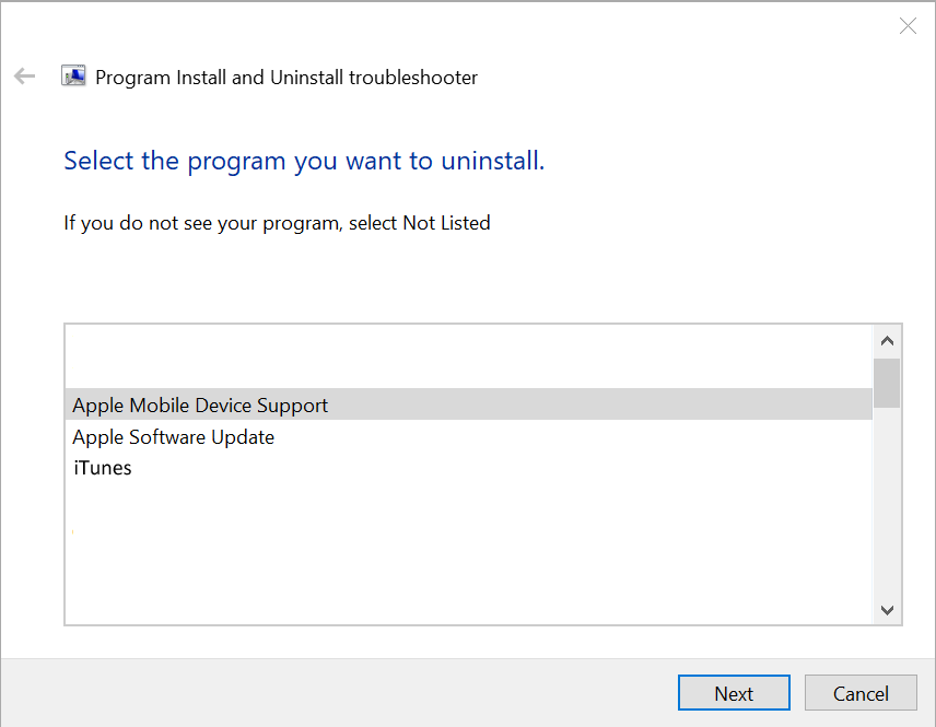 Use o programa 'Microsoft Program Install and Uninstall Troubleshooter'